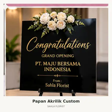 Papan Bunga Akrilik Pondokmelati